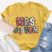 Custom Family Holiday Shirt, Personalized Christmas Lights Name T-Shirt, Adorable Festive Graphic Tee, Matching Christmas Crewneck T-Shirt