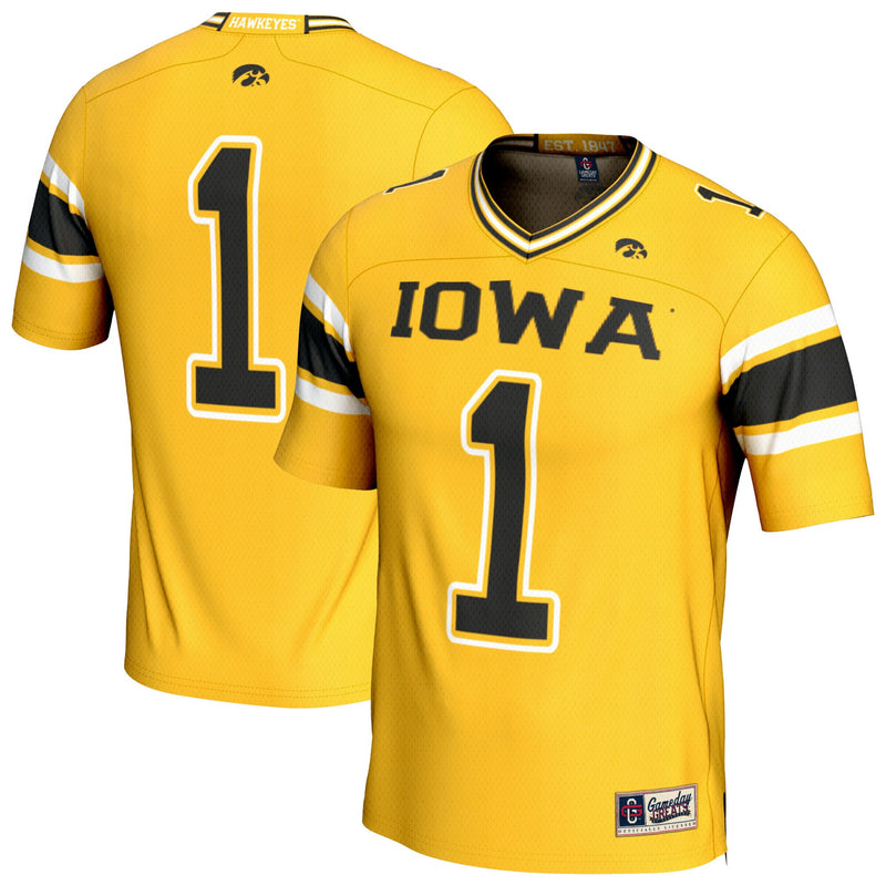 Iowa Hawkeyes Lightweight Collegiate Football Fashion Jersey - Gold