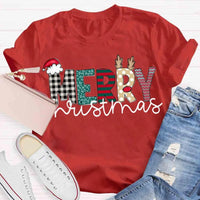 Festive Holiday Graphic Tee, Merry Christmas T-Shirt, Retro Xmas Party Shirt, Adorable Winter Season Tee, Christmas Holiday Present for Men Women