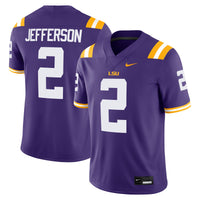 Justin Jefferson LSU Tigers Player Game Jersey - Purple
