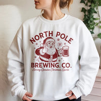 Vintage Santa Claus Beer Brewing Crewneck, North Pole Brewing Co Sweatshirt, Humorous Christmas Holiday Pullover, Xmas Beer Lover Present