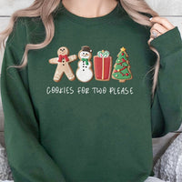 Gingerbread Baby Pregnancy Reveal Sweater, Cookies for Two Please Sweatshirt, Adorable Christmas Announcement Crewneck, Expecting Mom Present