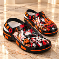 Chainsaw Man - Hazard Stripes, Splatter and the Orange Grin