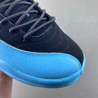Retro Low Top Sneakers, Blue Black Orange Colorway, Lace Up Design, Casual Gift for Sneaker Fans