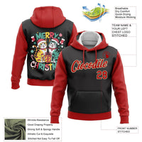 Personalized Name and Number Christmas Sweatshirt, Custom Holiday Sports Hoodie, Xmas Game Day Hoodie, Holiday Fan Present