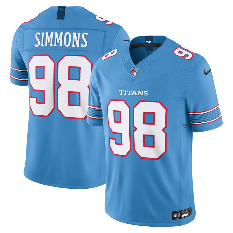 Tennessee Titans Jeffery Simmons Light Blue Team Stitched Limited Jersey