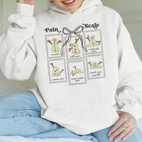 Medical Christmas Hooded Sweatshirt, Humorous Snowman Pain Scale Hoodie, Adorable Nurse Holiday Pullover, Hospital Healthcare Worker Present