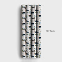 Winter Sports Stout Gift Wrap, Snowboarder Beer Wrapping Paper, Snowy Pines Drinks Wrapping Paper, Craft Beer Lover Christmas Wrapping Paper