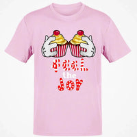 Adorable Cartoon Cupcake Graphic Tee, Feel the Joy Christmas Shirt, Holiday Sweets T-Shirt, Festive Winter Shirt, Dessert Lover Xmas Present