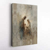 Holy Family Jesus Mary Joseph Art Printable, Abstract Nativity Digital Download, Christian Religious Wall Decor, Christmas Home Print