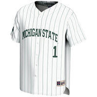 #1 Michigan State Spartans Lightweight Baseball Jersey - White