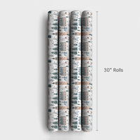 Big Ben Tower Bridge Holiday Wrapping Paper, London Christmas Wrapping Paper, Watercolor Cityscape Wrapping Paper, Winter Travel Gift Wrap