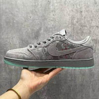 Low Top Sneakers, Gray Colorway, Reverse Hook Design, Lace Up Design, Casual Gift for Sneaker Fans