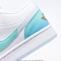 Retro Low Top Basketball Shoes, White Blue Colorway, Lace Up Design, Casual Gift for Shoe Lovers