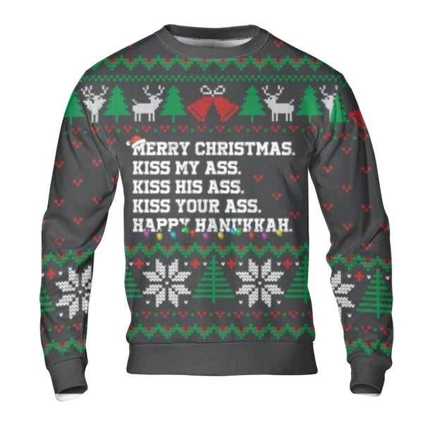 Adult Humor Ugly Christmas Sweatshirt, Humorous Offensive Holiday Sweatshirt, Sarcastic Joke Xmas Sweatshirt, Dirty Secret Sa