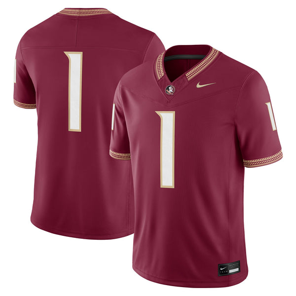 #1 Florida State Seminoles Home Stitched Limited Jersey - Garnet