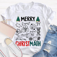 Humorous Christmas Math Pun Tee, Merry Christmath Math Teacher T-Shirt, Holiday Math Teacher Shirt, Adorable Xmas Math Graphic Tee, Teacher Present