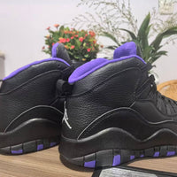 High Top Sneakers, Black Purple Colorway, Lace Up Design, Casual Gift for Sneaker Fans