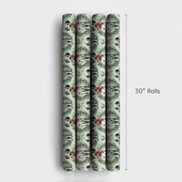 Sage Green Dog Gift Wrap, Dalmatian Puppy Christmas Wrapping Paper, Wreath Present Wrap, Pet Lover Holiday Wrapping Paper, Xmas Gift Wrap