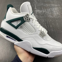 Low Top Sneakers, White Green Gray Colorway, Leather Footwear, Lace Up Design, Casual Gift for Sneaker Fans