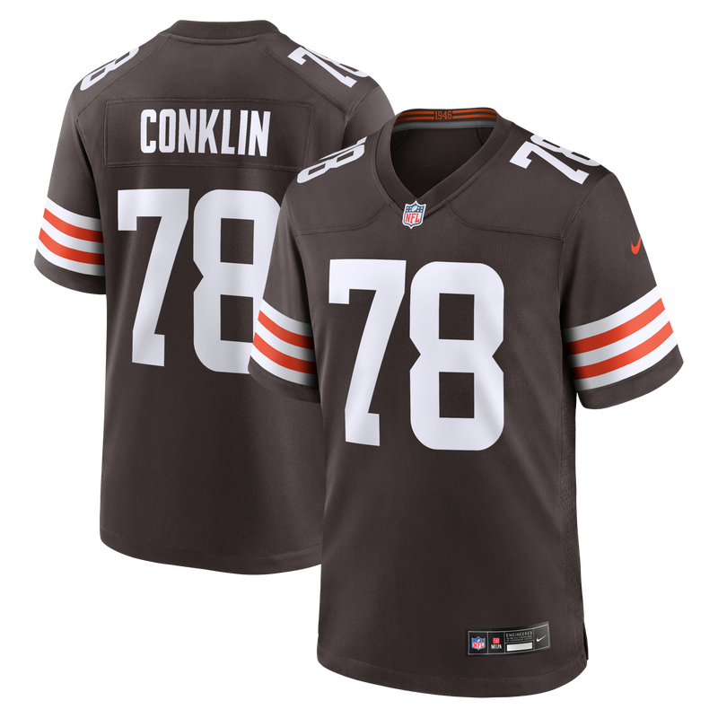 Cleveland Browns Jack Conklin Brown Game Player Jersey