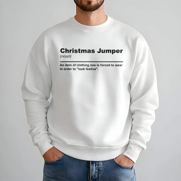 Humorous Sarcastic Holiday Sweater, Christmas Jumper Definition Sweatshirt, Ugly Christmas Sweatshirt, Xmas Crewneck, Retro H