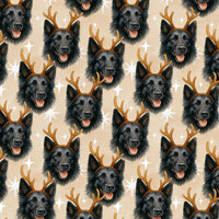 Winter Starlight Holiday Gift Wrap, Belgian Sheepdog Wrapping Paper, Starlit Dog Present Wrap, Dog Lover Christmas Gift Wrap, Paper Roll