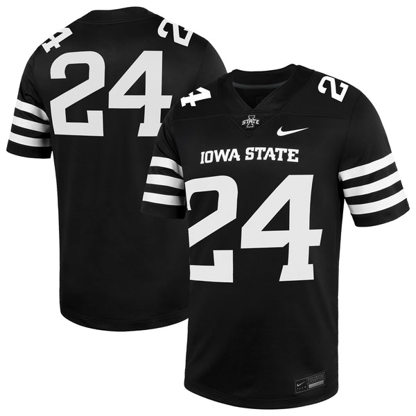 #24 Black Iowa State Cyclones Alternate Game Jersey