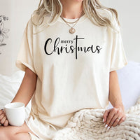 Christian Faith Holiday Shirt, Merry Christmas Cross T-Shirt, Minimalist Religious Cross Tee, Jesus Christmas Graphic T-Shirt, Holiday Present