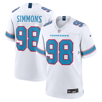 Tennessee Titans Jeffery Simmons White Game Jersey