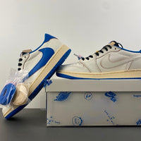 Low Top Shoes, Blue White Colorway, Reverse Hook Design, Lace Up Design, Casual Gift for Shoe Lovers