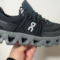 Low Top Sneakers, Dark Gray Black Colorway, Lace Up Design, Casual Gift for Sneaker Fans