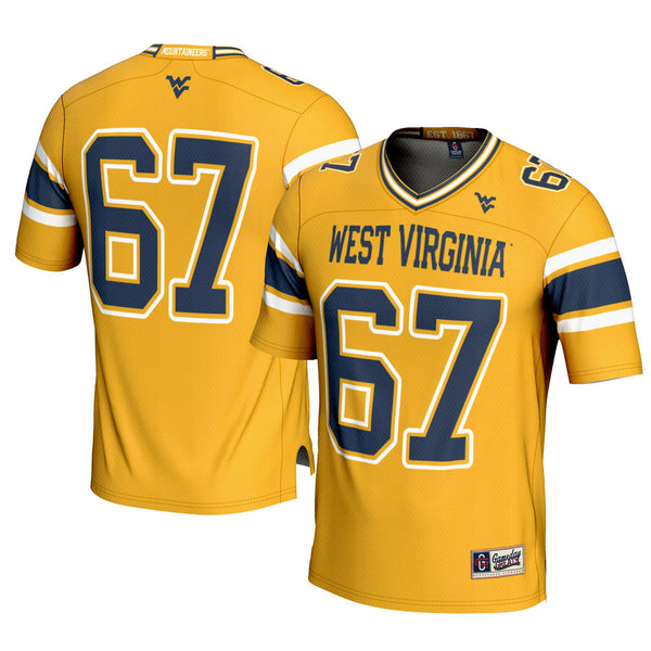 #1 West Virginia Mountaineers Football Jersey - Gold