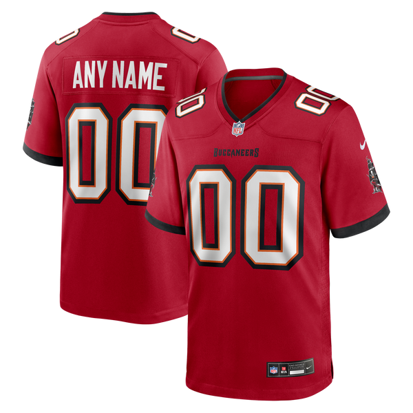 Red Tampa Bay Buccaneers Team Custom Game Jersey
