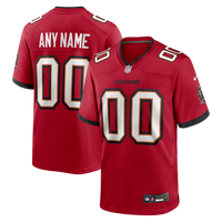 Red Tampa Bay Buccaneers Team Custom Game Jersey