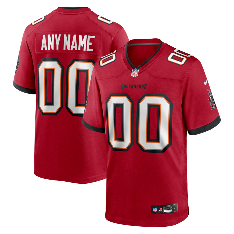 Red Tampa Bay Buccaneers Team Custom Game Jersey