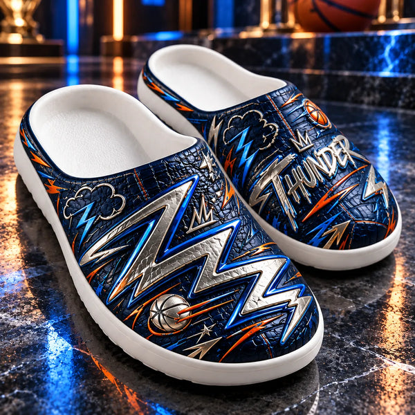 OKC - Storm Geometry in Silver, Navy and Orange - main