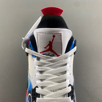 Low Top Sneakers, Blue White Red Colorway, Mismatched Colorway, Lace Up Design, Casual Gift for Sneaker Fans