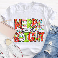 Adorable Holiday Educator Graphic Tee, Merry and Bright Teacher Christmas T-Shirt, Xmas Teacher Shirt, School Winter Top, Teacher Holiday Present