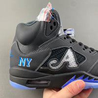 Low Top Sneakers, Blue Black Colorway, Leather Footwear, Lace Up Design, Casual Gift for Sneaker Fans