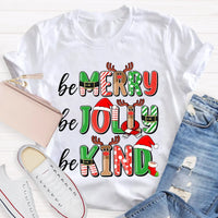 Christmas Teacher T-Shirt, Be Merry Be Jolly Be Kind Teacher Shirt, Holiday Classroom Graphic Tee, Winter Educator Shirt, Teacher Xmas Present