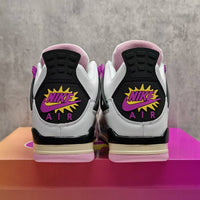 Mid Top Sneakers, White Pink Purple Colorway, Lace Up Design, Casual Gift for Sneaker Fans