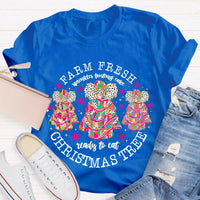 Farm Fresh Holiday Baker Shirt, Christmas Tree Frosting Cake T-Shirt, Humorous Little Debbie Snack Cake Graphic Tee, Christmas Foodie Top