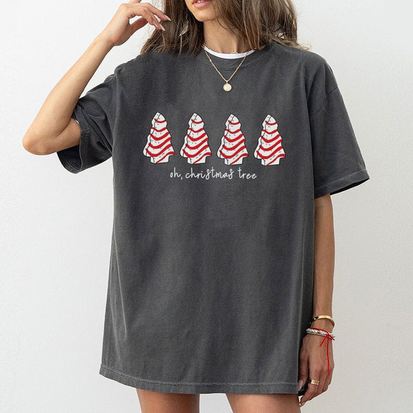 Humorous Candy Cane Christmas T-Shirt, Oh Christmas Tree T-Shirt, Adorable Holiday Graphic Tee, Festive Xmas Tree T-Shirt, Ch