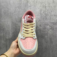 Low Top Sneakers, Pink Colorway, Reverse Hook Design, Lace Up Design, Casual Gift for Sneaker Fans