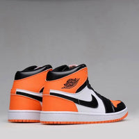 Sneakers, Orange White Colorway, Lace Up Design, Casual Gift for Sneaker Fans
