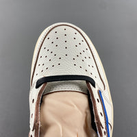 Low Top Sneakers, Blue White Colorway, Reverse Hook Design, Lace Up Design, Casual Gift for Sneaker Fans