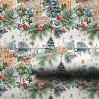 Australia City Gift Wrap, Sydney Harbour Bridge Christmas Wrapping Paper, Festive Winter Landmark Wrapping Paper, Holiday Present Paper Roll