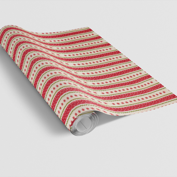 Holiday Peppermint Gift Wrap, Candy Cane Stripe Christmas Wrapping Paper, Festive Xmas Wrapping Paper, Holiday Present Packag