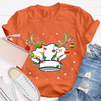 Humorous Holiday Baker Cook Shirt, Christmas Chef Hat Snowflake T-Shirt, Christmas Cooking Lights Tee, Kitchen Baking Christmas T-Shirt